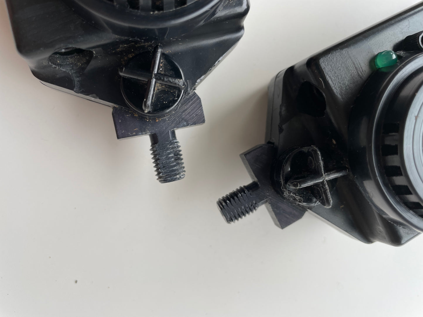 2 x Delkim Converted Conversion Optonic Carp Fishing Bite Alarms + Original Covers.