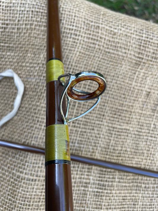 1 x Hardy Richard Walker Carp No1. Vintage Glass Fishing Rod + Bag. 1970s. Excellent.