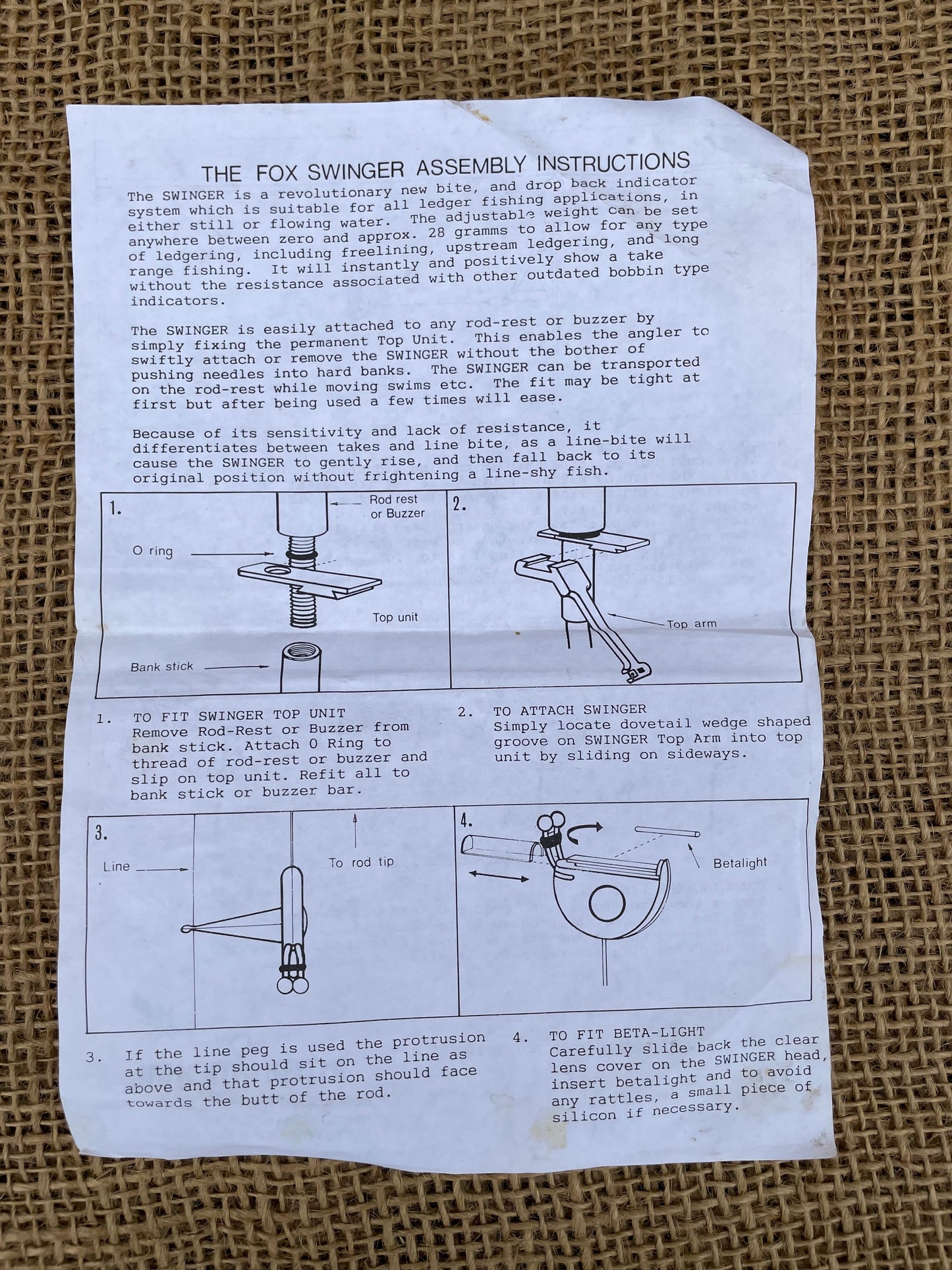 Fox Swinger Presentation Set. Original Model. Rare Old School Carp Indicators.