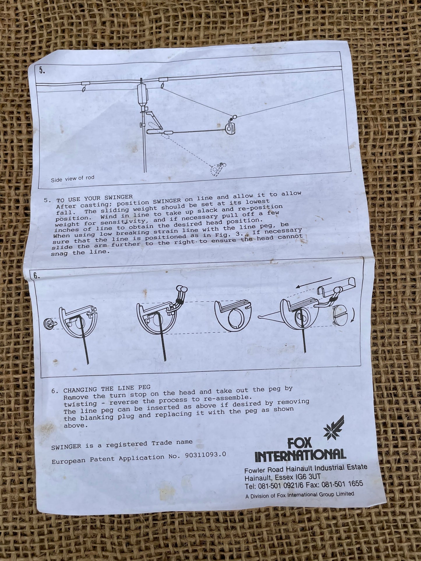Fox Swinger Presentation Set. Original Model. Rare Old School Carp Indicators.