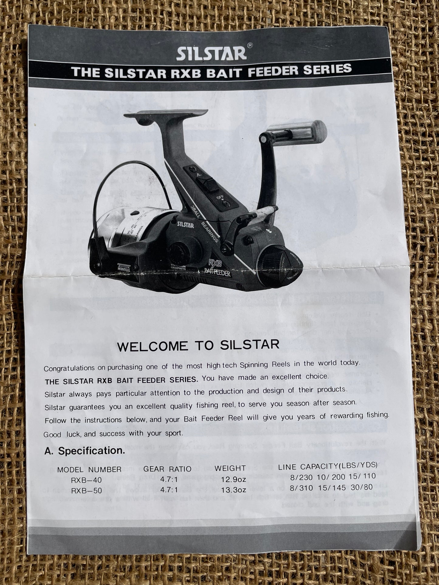 2 x Silstar RXB50 Bait Feeder System Old School Carp Fishing Reels. 1990s. Minty.