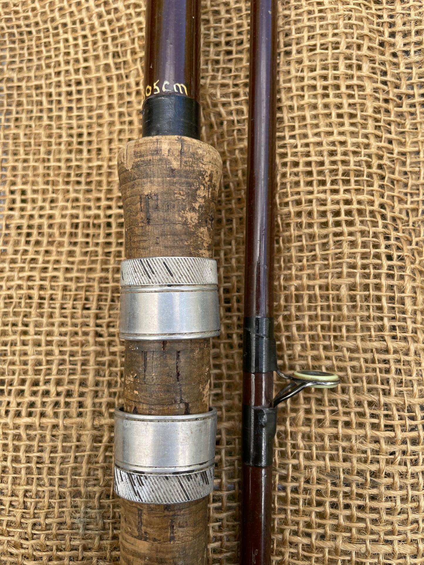 3 x Vintage Glass And Carbon Carp Fishing Rods. Hardy, North Western, Cono Flex. 1970s.