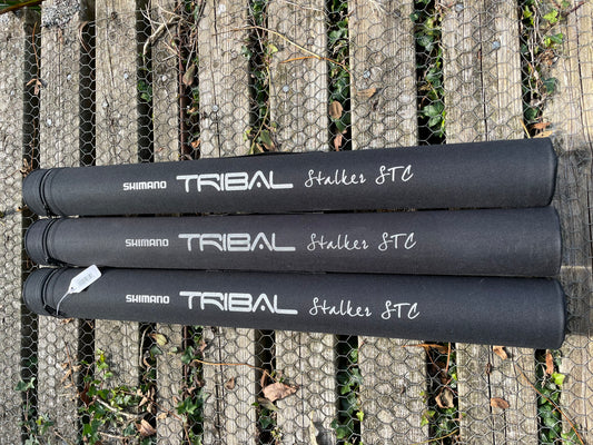 3 x Shimano Tribal Stalker STC Travel Carp Fishing Rods. 9’. 3.00lb T/C. Excellent.
