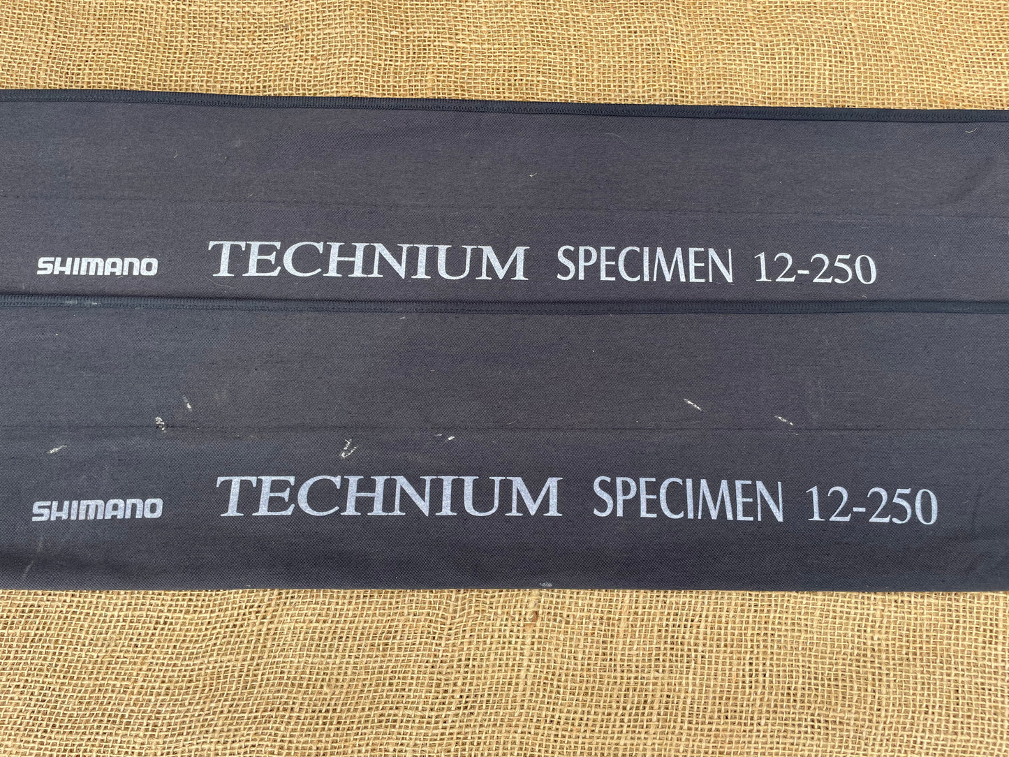2 x Shimano Technium Old School Carp Fishing Rods. 12’. 2.5lb T/C. Original Bags.