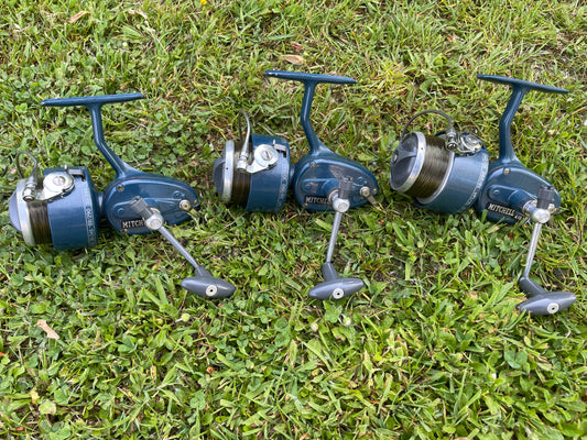 3 x Mitchell 410A Vintage Carp Fishing Reels.