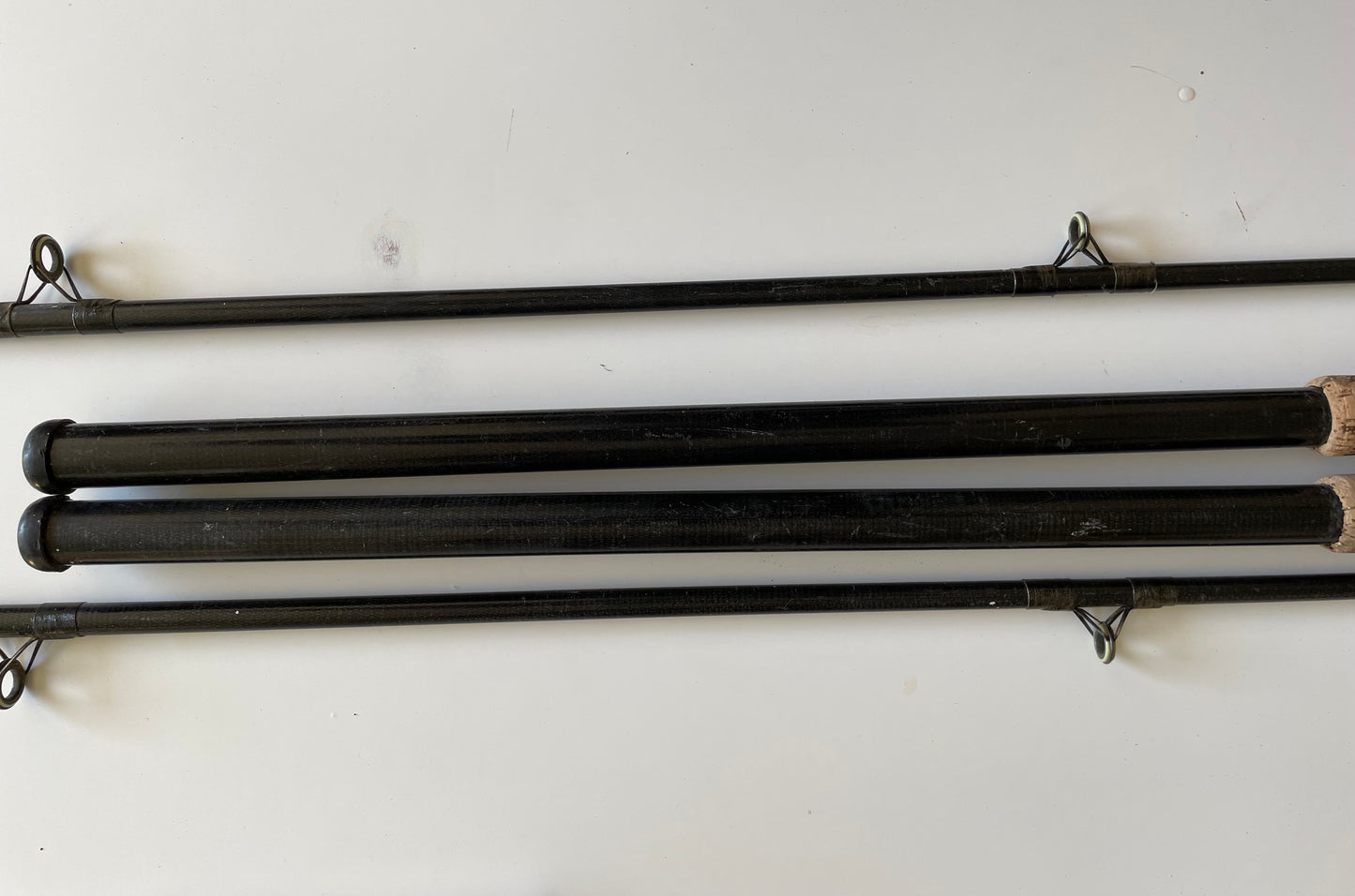 2 x Old School North Western 11’ Glass Carp Fishing Rods. 1970-80s. Fuji Guides.
