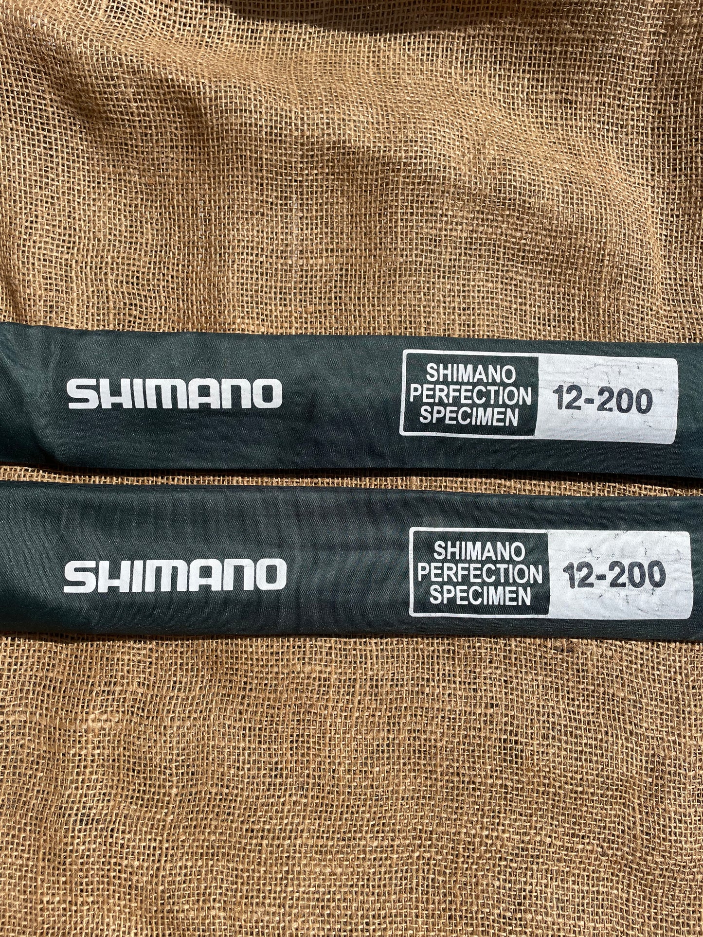 2 x Shimano Perfection Specimen Old School Carp Fishing Rods. 12’. 2.00lb T/C. 1990s.