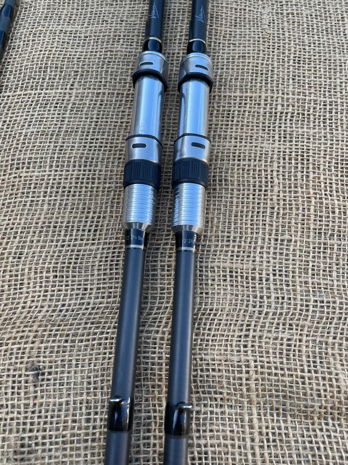 2 x Nash Venom 12’ 2.75lb T/C Old School Carp Fishing Rods