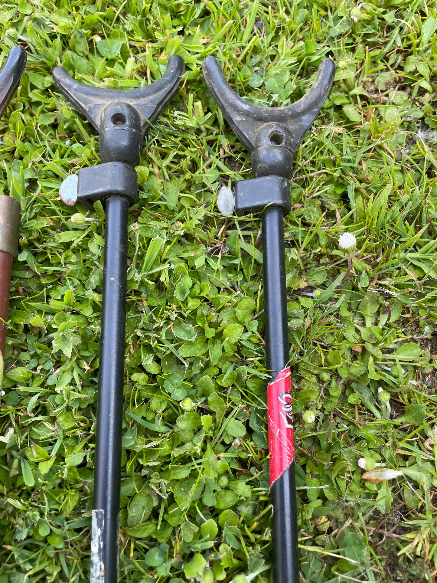 6 x Vintage Efgeeco Carp Fishing Rod Rests Bank Sticks. 1960-70s