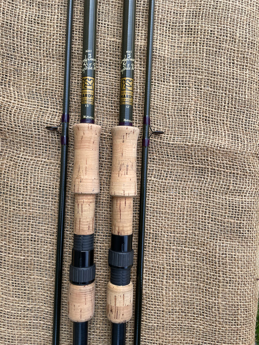 2 x Hardy Favourite Carp No1. Vintage Carp Fishing Rods. Stunning!