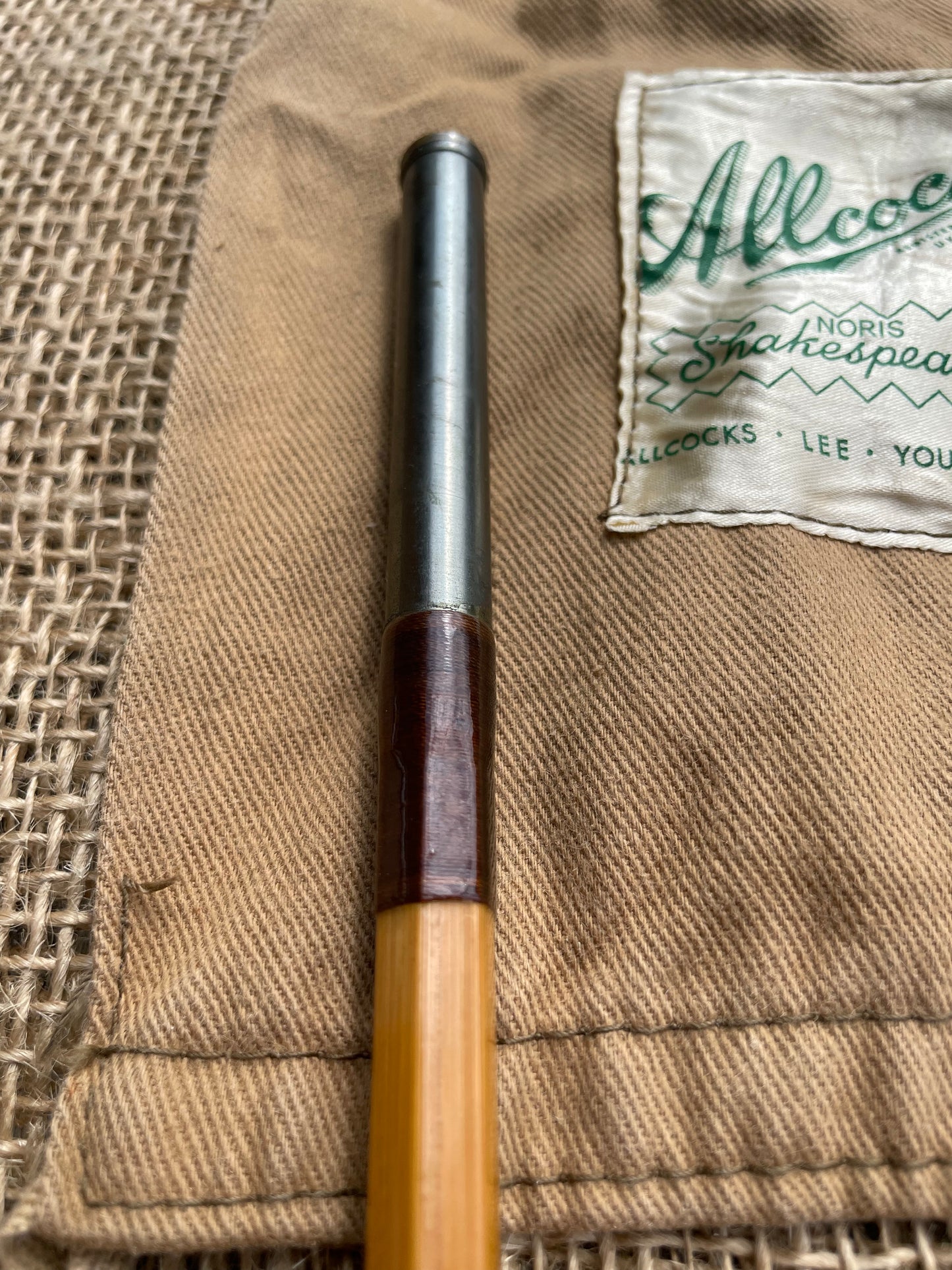 1 x Allcock Vintage Split Cane Carp Fishing Rod. Stunning Condition.