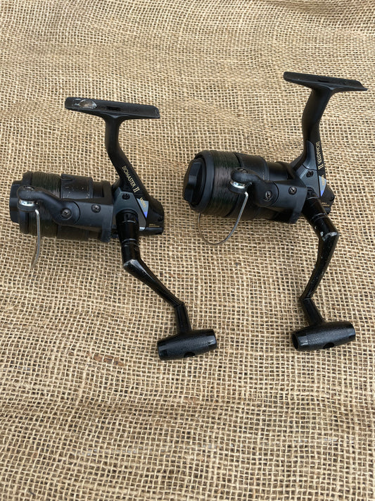 2 x Shimano Biomaster MKII 4010 Old School Compact Carp Fishing Reels. 1990s.