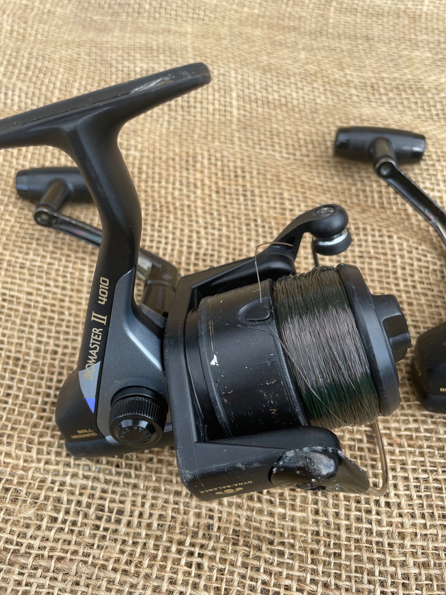 2 x Shimano Biomaster MKII 4010 Old School Compact Carp Fishing Reels. 1990s.