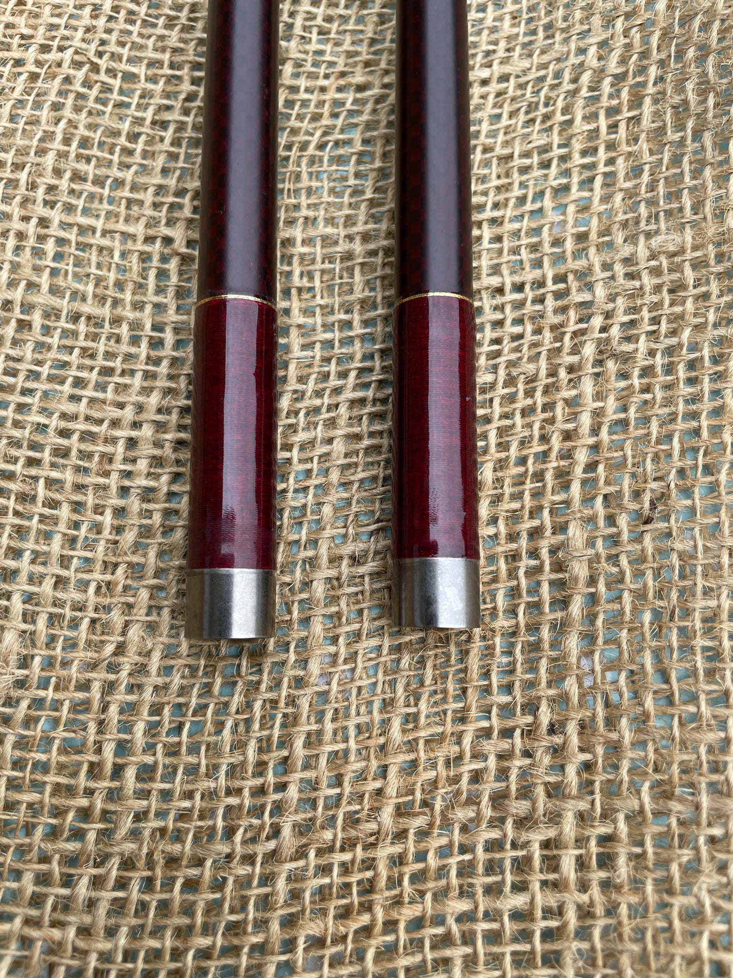 2 x Simpson’s Of Turnford Slim Jim Extreme Ranger Old School Carp Fishing Rods. 13’. 3.25lb T/C. 1990s.
