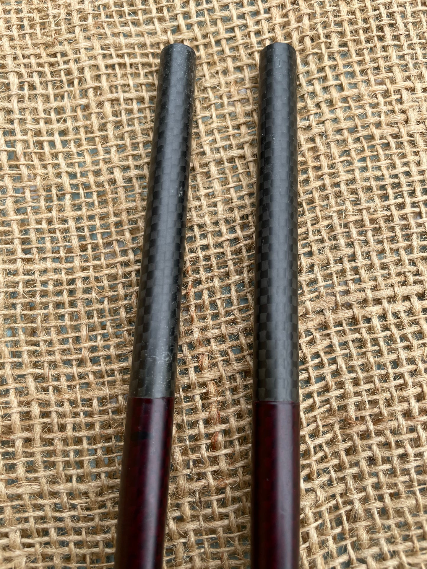 2 x Simpson’s Of Turnford Slim Jim Extreme Ranger Old School Carp Fishing Rods. 13’. 3.25lb T/C. 1990s.