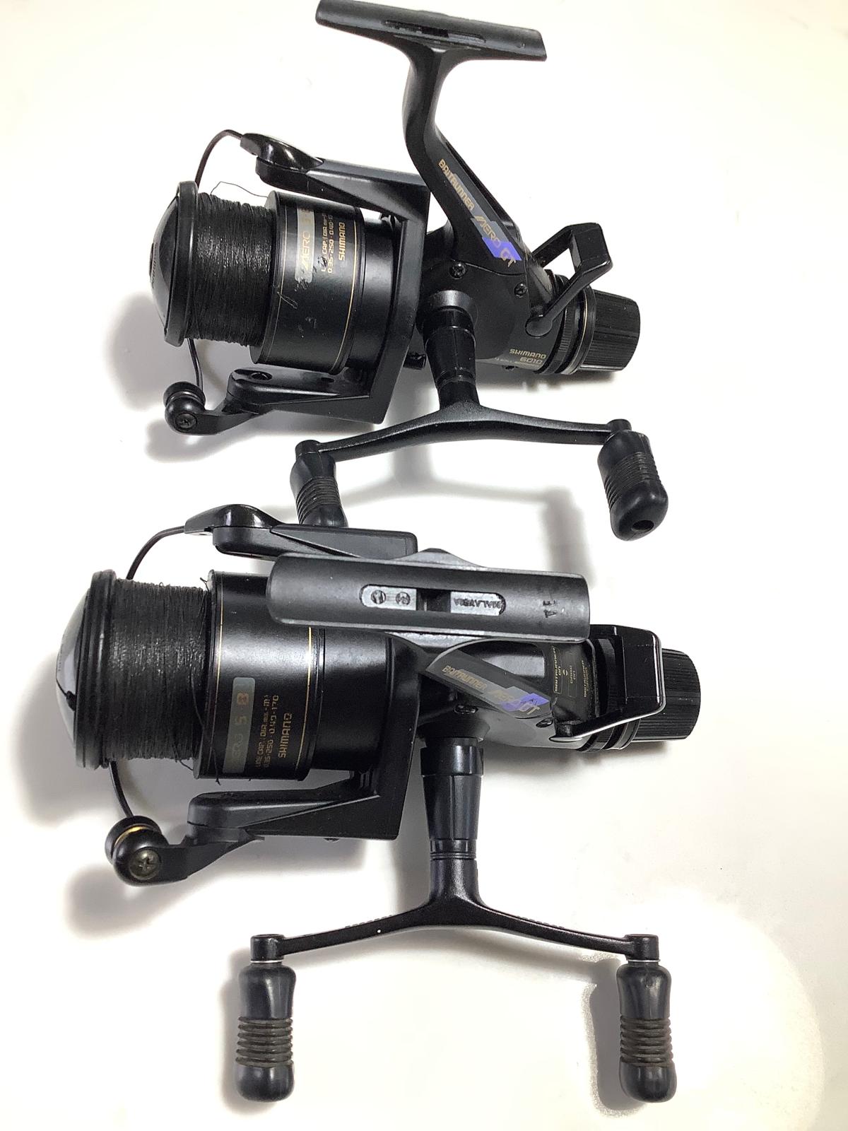 shimano aero reels for sale 2 x Shimano Aero 6010 Baitrunner Old School Carp Fishing Reels. – Vintage Carp Fishing Tackle