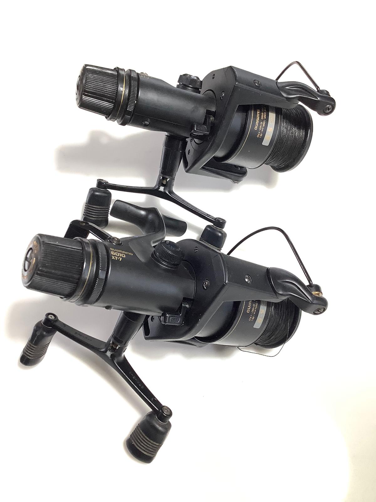 2 x Shimano Aero 6010 Baitrunner Old School Carp Fishing Reels.