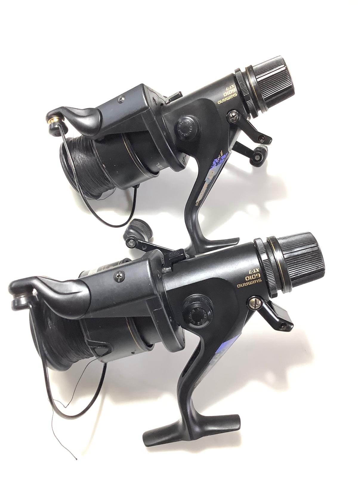 2 x Shimano Aero 6010 Baitrunner Old School Carp Fishing Reels.