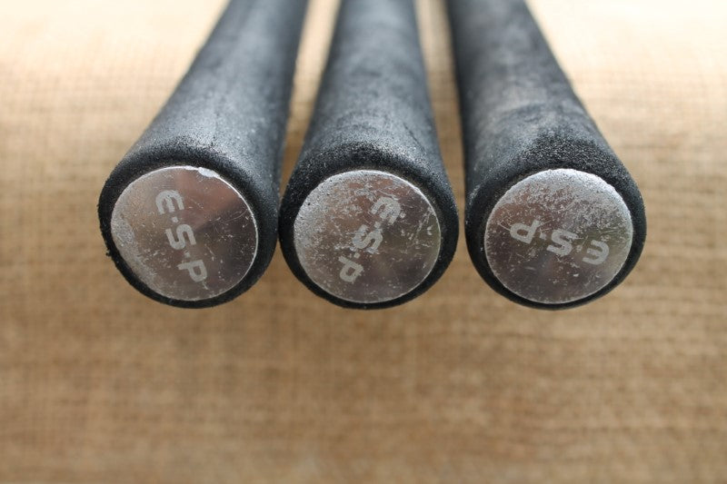 3 x ESP Original Issue Terry Hearn Old Scholl Carp Fishing Rods. 2lb 9oz T/C. 12'.