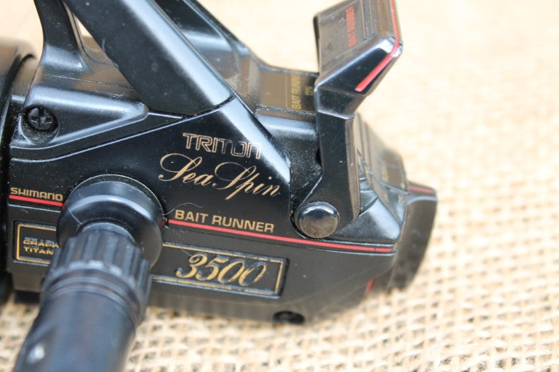 3 x Shimano Triton Sea Spin 3500 Baitrunner Carp Fishing Reels. Classic Old School.