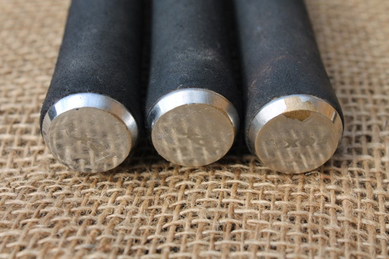 3 x Fox Vario Twin Twip Old School Carbon Carp Fishing Rods. 2.75lb And 3.25lb T/C.