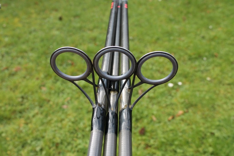 3 x Century AK47 Twin Tip Old School Carbon Carp Fishing Rods. 1990s. 12'6".2.5lb And 3.5lb T/C.