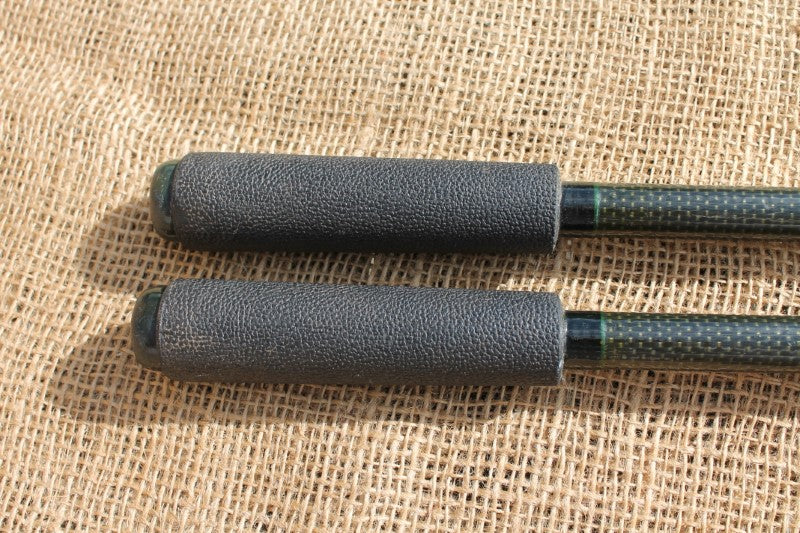 2 x Bowflex Carbon Old School Carp Fishing Rods. Circa 1990s. Century Blanks.