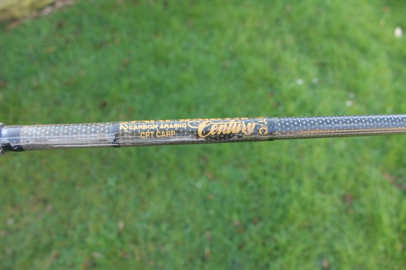 2 x Century Armalite MK 1 Old School Carbon Carp Fishing Rods. 1990s. 12'. 2.25lb T/C.