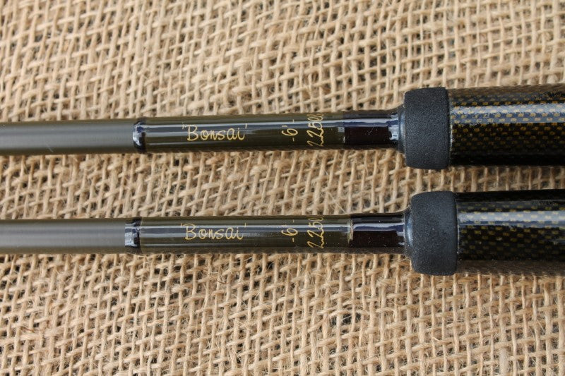 2 x Fox Bonsai 6' One Piece 2.25lb T/C Stalking Carp Fishing Rod. Scarce. Old School Carp.