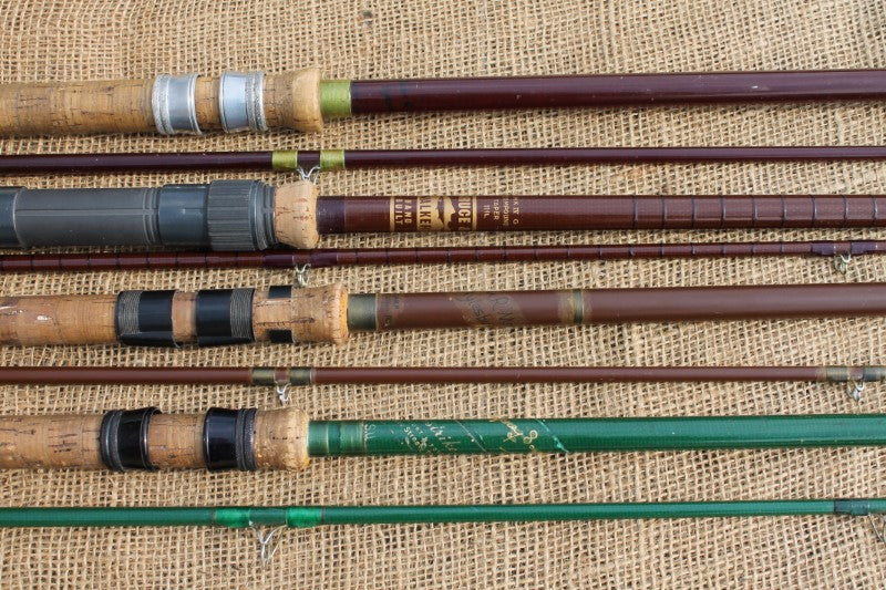 4 x Vintage Bundle Of Glass Carp Fishing Rods. Alan Brown