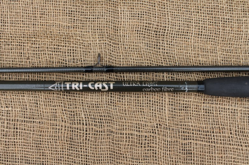 1 x Tri Cast Ultra Light Old School Carbon Carp Fishing Rod. 11'. 1990s.