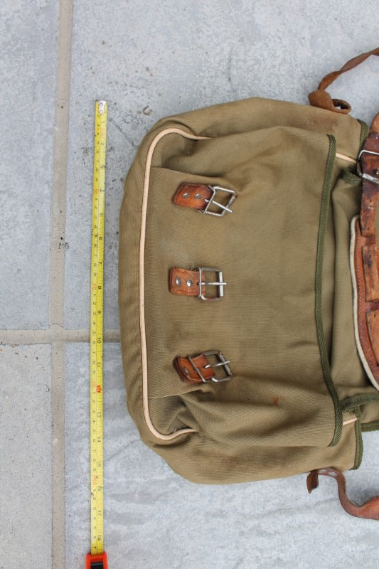 Vintage Relum Canvas And Leather Fishing Shoulder Bag. Circa 1960s. Rare.