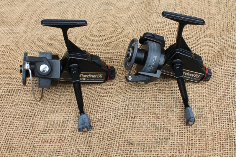 abu cardinal fishing reels 2 x ABU Cardinal 55 Vintage Old School Carp Fishing Reels. – Vintage Carp Fishing Tackle