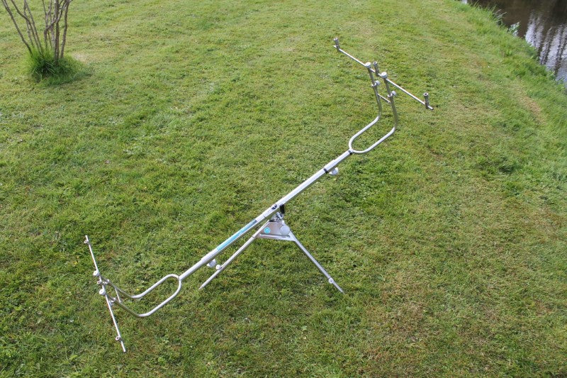 Amiaud Peche Mini Carp 'O Old School Stainless Rod Pod. 1990s. Excellent!