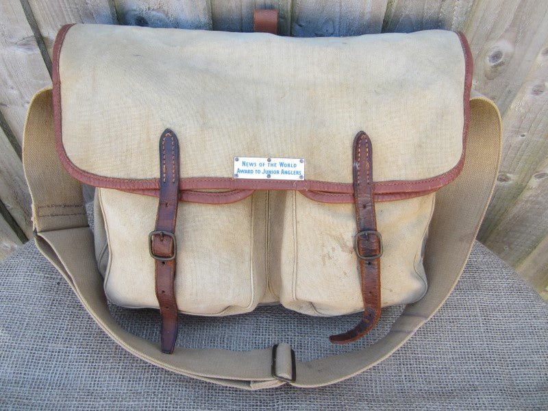 brady tackle bags Vintage Brady Of Halesowen Severn Canvas Shoulder Bag. Rare. – Vintage Carp Fishing Tackle