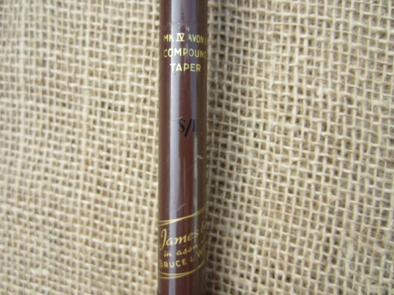 B James In Ass With Bruce And Walker MK IV Avon S/U Glass Old School Fishing Rod. RARE