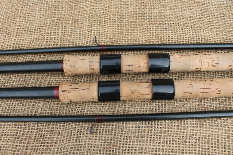 2 x Classic Old School Glass Carp Rods. Built On Cono Flex Blanks. 1980s.
