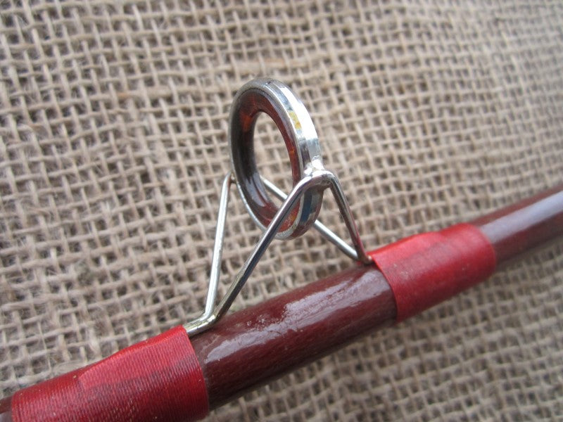 Vintage Old School Glass Carp Fishing Rod With Agate lined Guides