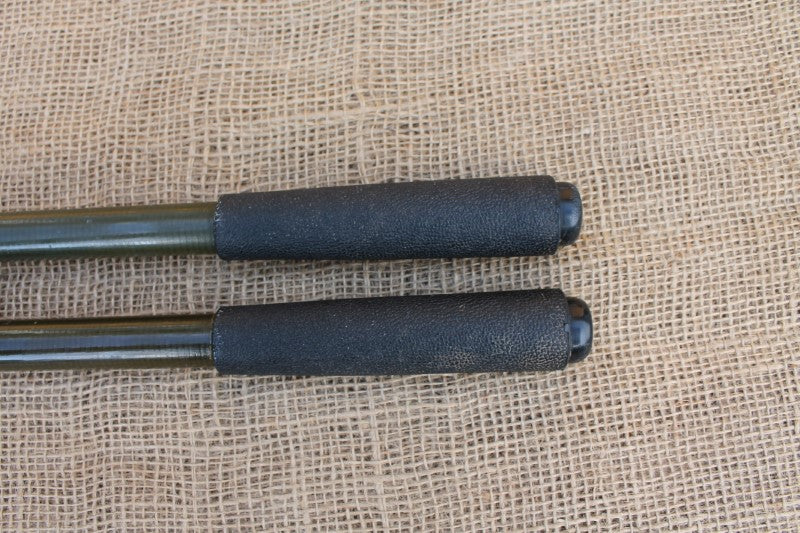 2 x Old School Carbon Carp Fishing Rods. Custom Build. Possibly North Western Or Bruce And Walker Blanks. 12'. Circa 1985-90.