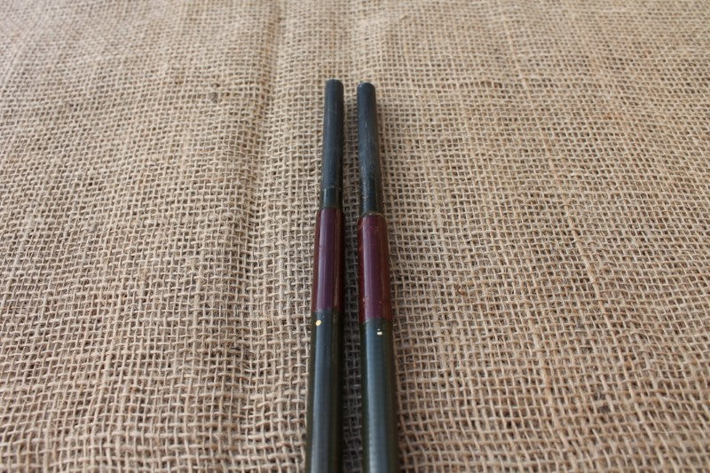 2 x Old School Carbon Carp Fishing Rods. Custom Build. Possibly North Western Or Bruce And Walker Blanks. 12'. Circa 1985-90.