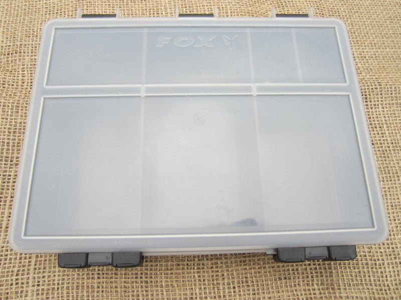 Fox Medium carp Fishing Tackle Box. Black.