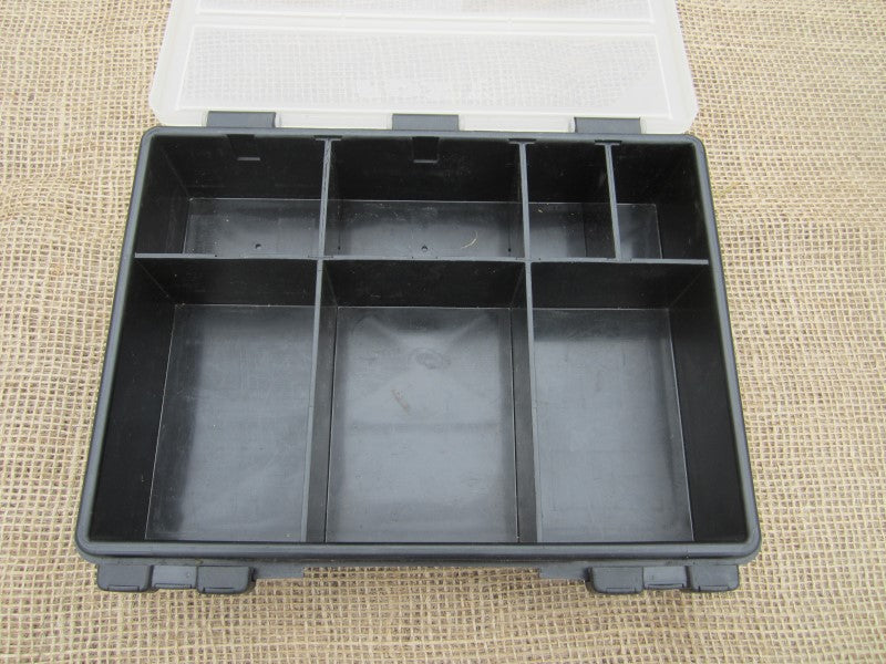 Fox Medium carp Fishing Tackle Box. Black.