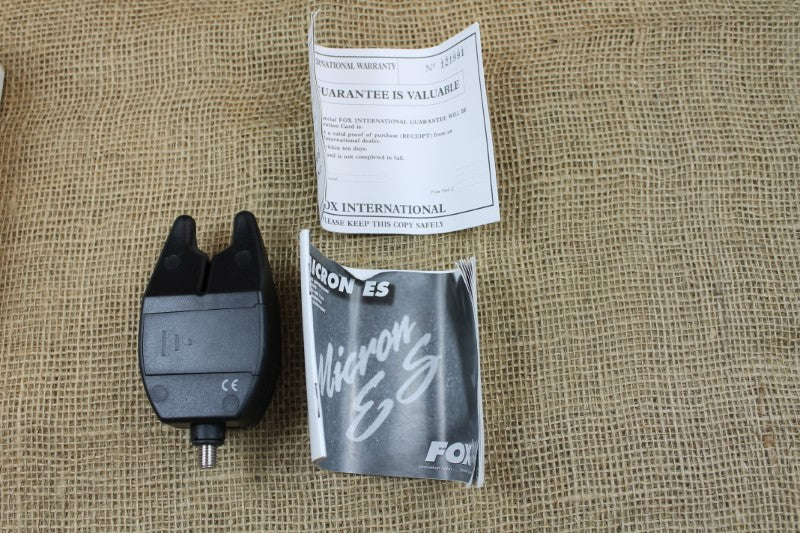 1 x Fox ES Old School Carp Fishing Bite Alarm. Mint And Boxed Etc, 1990s.