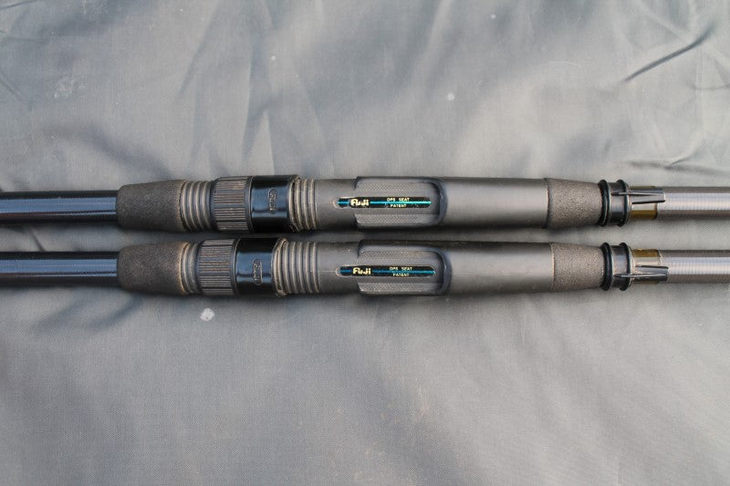 2 x Harrison Custom Built Carbon Carp Fishing Rods. 12.5'. 3.25lb T/C. Fuji Fittings.