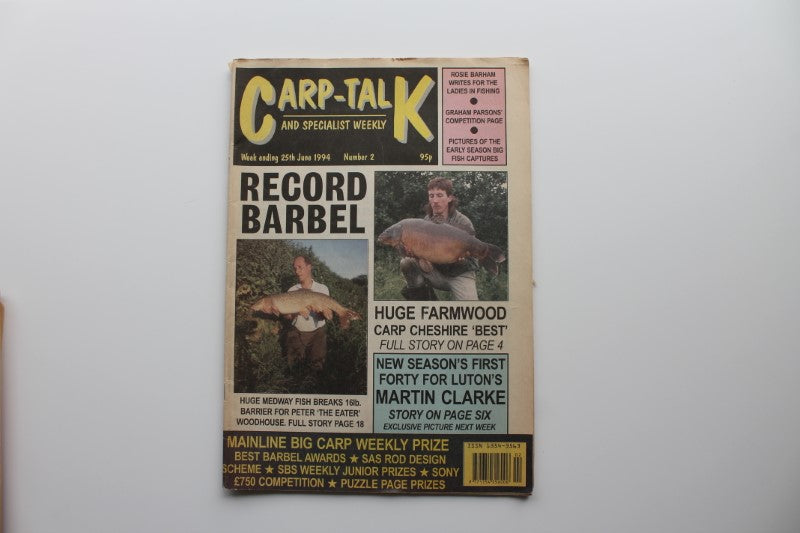 4 x Carp Talk Magazines. Nos. 2,4,5 And 11.