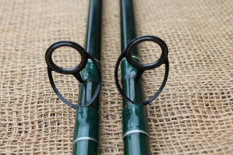 2 x Redmire Carbon Old School 12' Carp Fishing Rods. By Alabatros. 1990s.