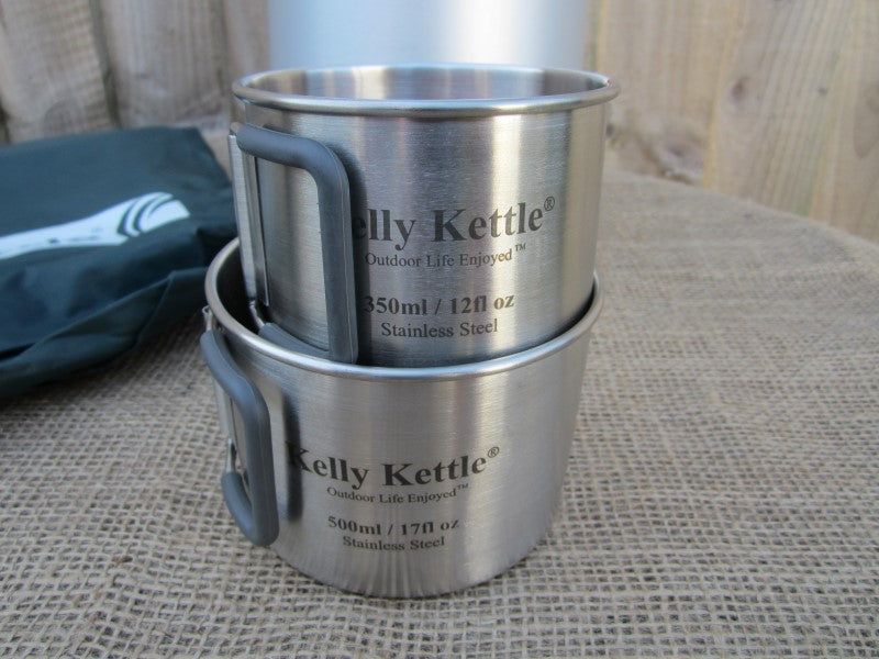 Brand New Kelly Kettle. Large 'Base Camp' Size, With Two Stainless Kelly Kettle Cups.