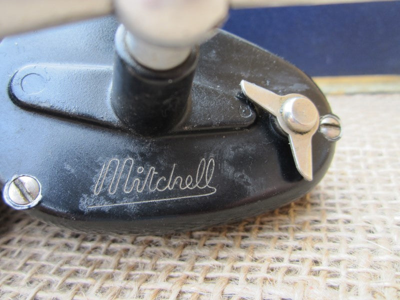 Vintage Mitchell (Pre-300) carp Fishing Reel, With Makers Box And 3 Spare Spools.