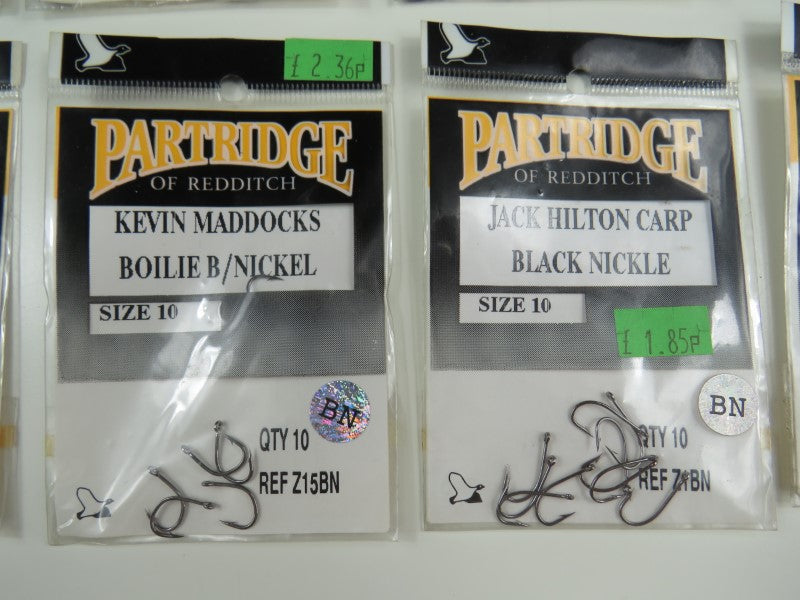 15 x Packets Of Partridge Old School Carp Fishing Hooks. Hilton, Maddocks Etc. NEW OLD STOCK.