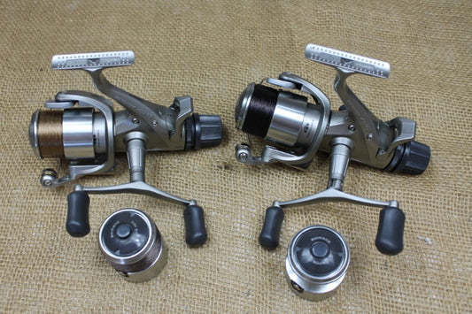 2 x Shimano GTE 5000 B Baitrunner Carp Fishing Reels. + 2 Spare Spools.
